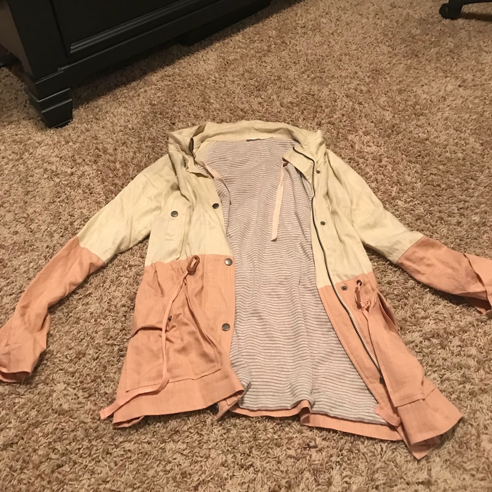 Pink and ivory tunic jacket